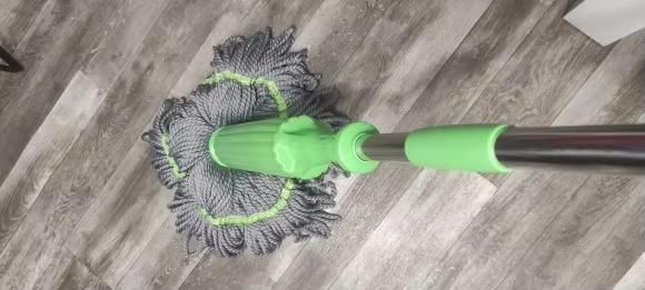 2-in-1 Self-Wringing Dehydrated Floor Mop | Microfiber Wet & Dry Mopping Stick | Moppers for Cleaning Floor | Office, Home & Kitchen