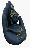 Polyresin Golden Handcrafted Palm Buddha Polyresin Showpiece