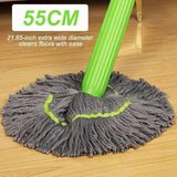 2-in-1 Self-Wringing Dehydrated Floor Mop | Microfiber Wet & Dry Mopping Stick | Moppers for Cleaning Floor | Office, Home & Kitchen