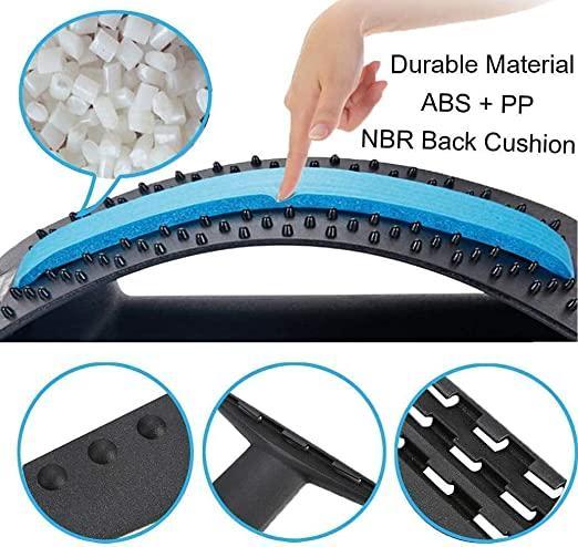 Product Back Stretcher Multi-Level Lumbar Region Back Support for Lower & Upper Muscle Pain Relief Spinal Curve Back Relaxation Device for Bed Chair & Car, Plastic