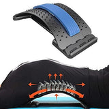 Product Back Stretcher Multi-Level Lumbar Region Back Support for Lower & Upper Muscle Pain Relief Spinal Curve Back Relaxation Device for Bed Chair & Car, Plastic