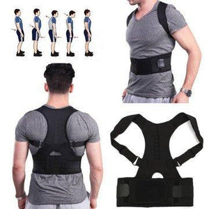 Posture Corrector Belt for Men & Women – Adjustable Back Brace for Spine Alignment, Shoulder & Upper Back Pain Relief | Comfortable Unisex Clavicle Support Brace (Black)