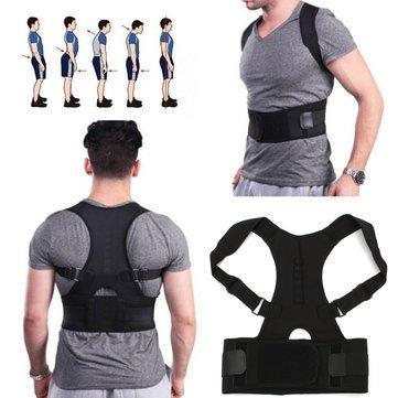 Posture Corrector Belt for Men & Women – Adjustable Back Brace for Spine Alignment, Shoulder & Upper Back Pain Relief | Comfortable Unisex Clavicle Support Brace (Black)