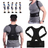 Posture Corrector Belt for Men & Women – Adjustable Back Brace for Spine Alignment, Shoulder & Upper Back Pain Relief | Comfortable Unisex Clavicle Support Brace (Black)