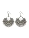 "Banjara" Mirror-Work Chandbalis – Oxidized Tribal Statement Earrings