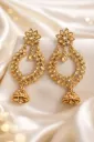 Elegant Gold-Plated Kundan Jhumka Earrings for Women | Traditional Ethnic Jewellery
